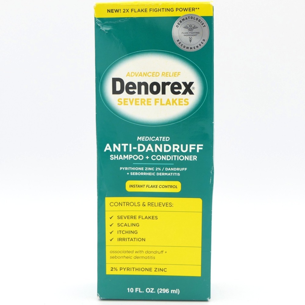Denorex Advanced Relief Anti-Dandruff Shampoo & Conditioner 10 oz Flake Control